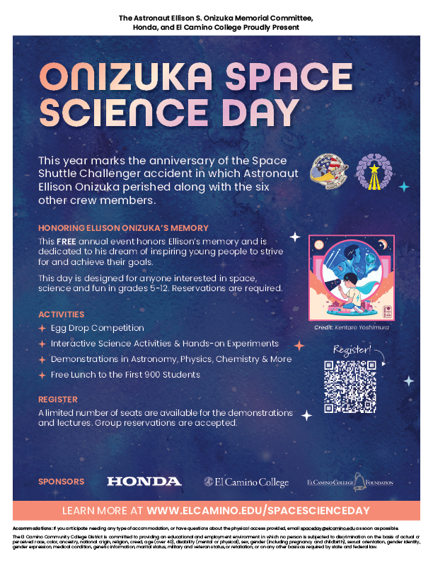 Onizuka Space Science Day Flyer