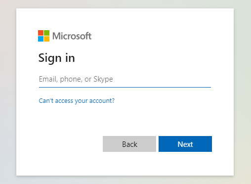 Microsoft Sign In