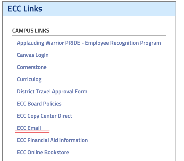 My ECC Links