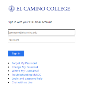 My ECC login 