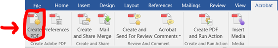 Image of Word Create PDF