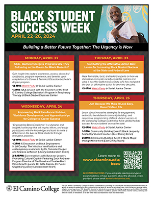 Black Student Success Week Flyer