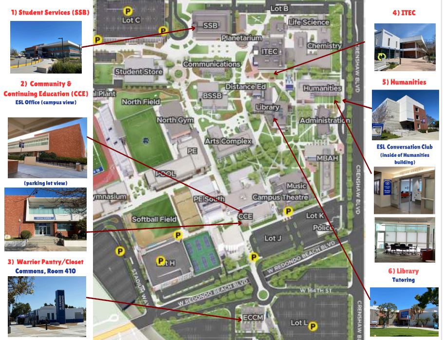 EL Camino College Campus Map
