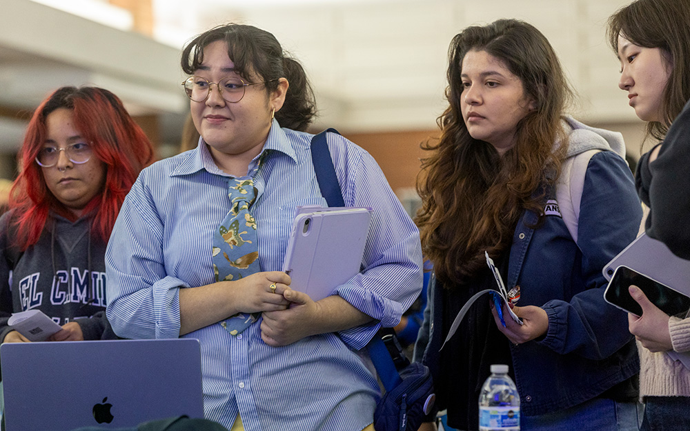 Students at an event