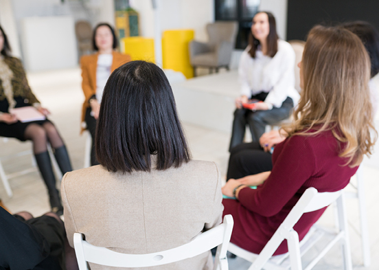 Group of people sitting together