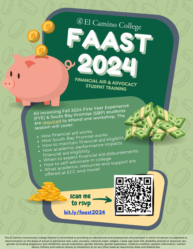 Financial Aid & Advocacy Student Training Flyer