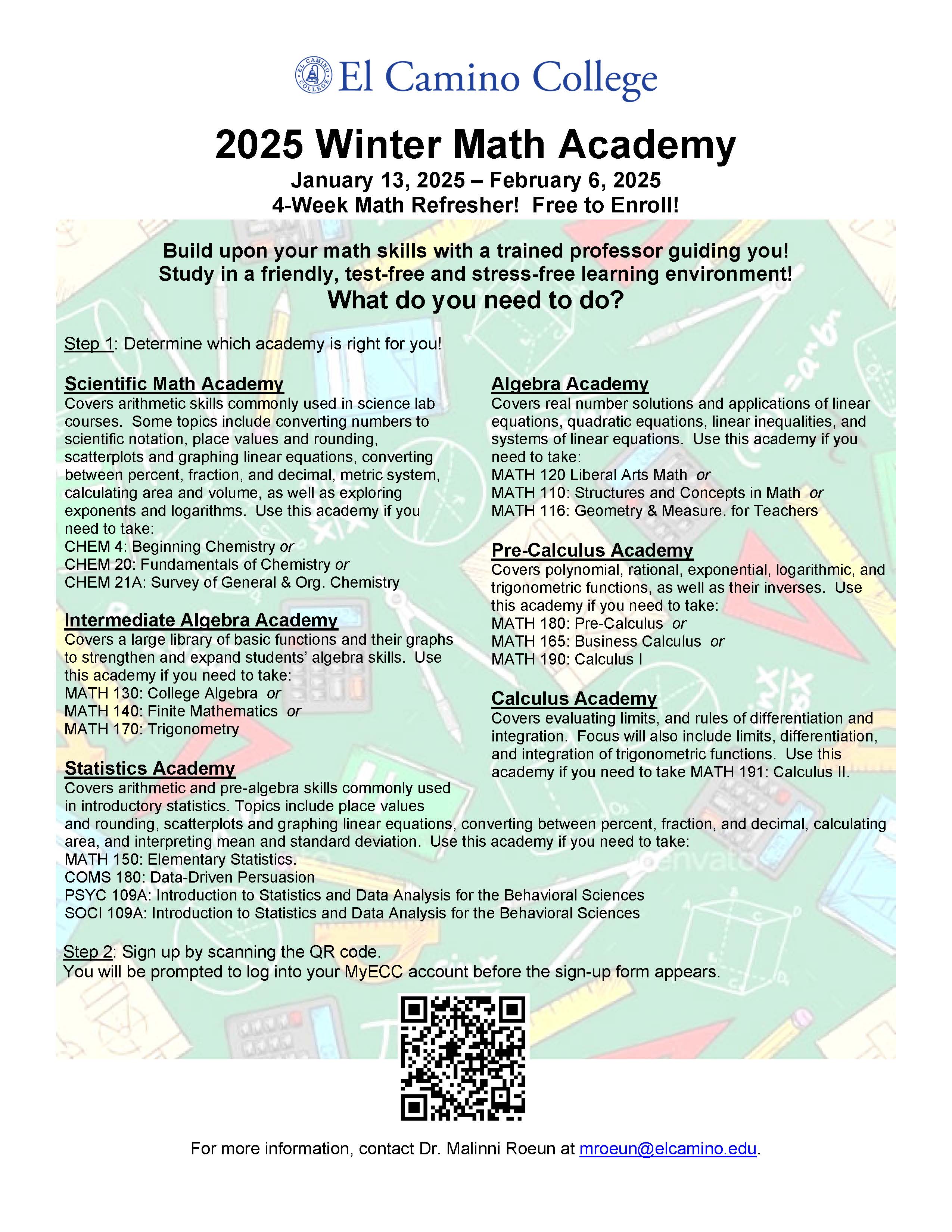 Math Academy Flyer