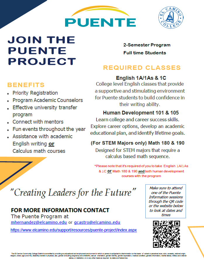 Puente Project Informational Flyer 2023