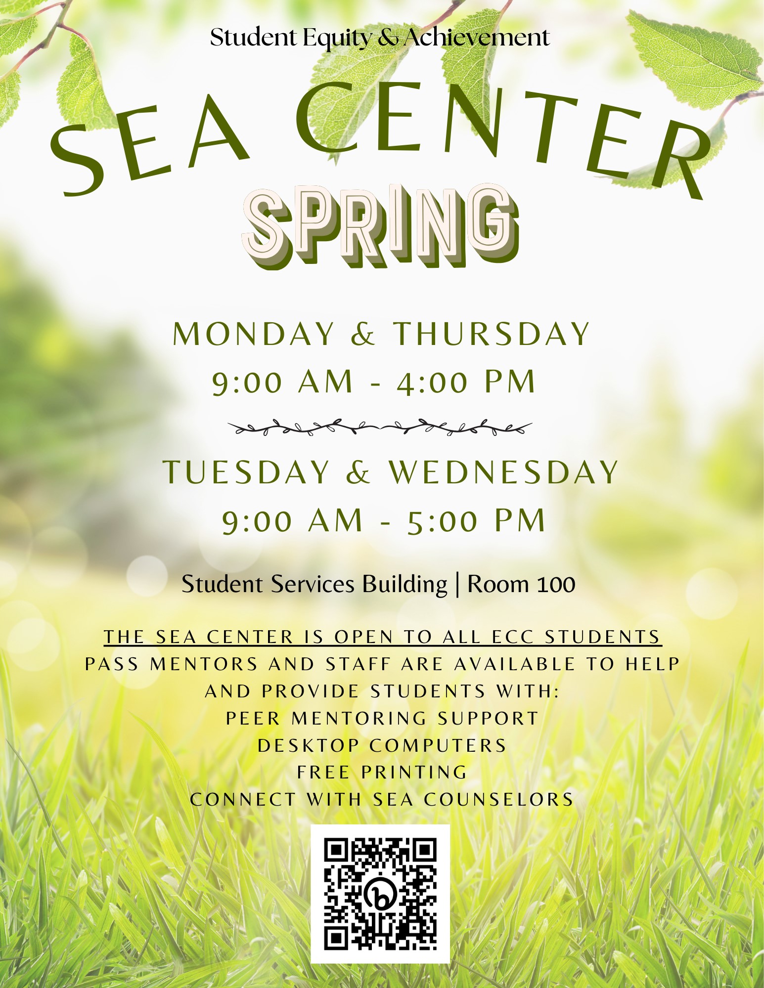 Spring SEA Center Flyer