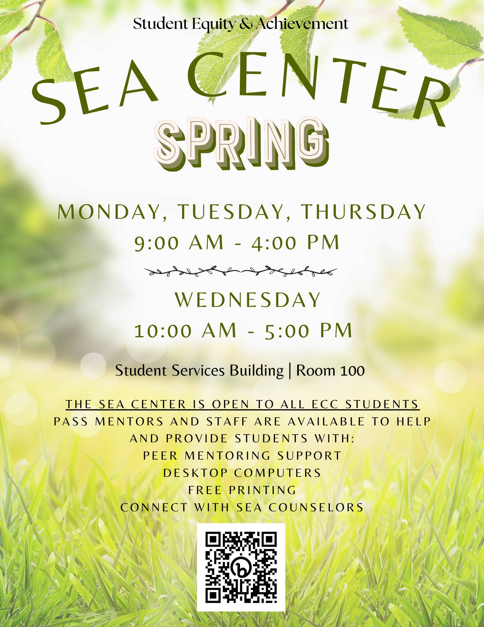 Spring 2025 SEA Center Flyer