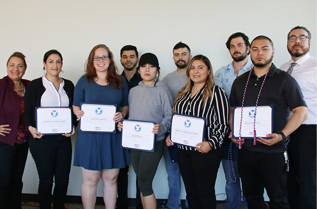 SALUTE group holding certificates.