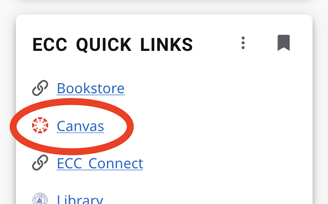 ECC Quick Links menu