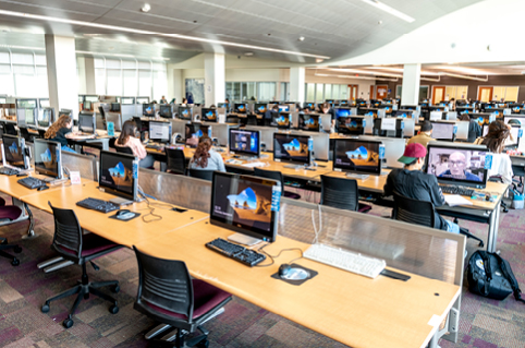 Computer lab in the library