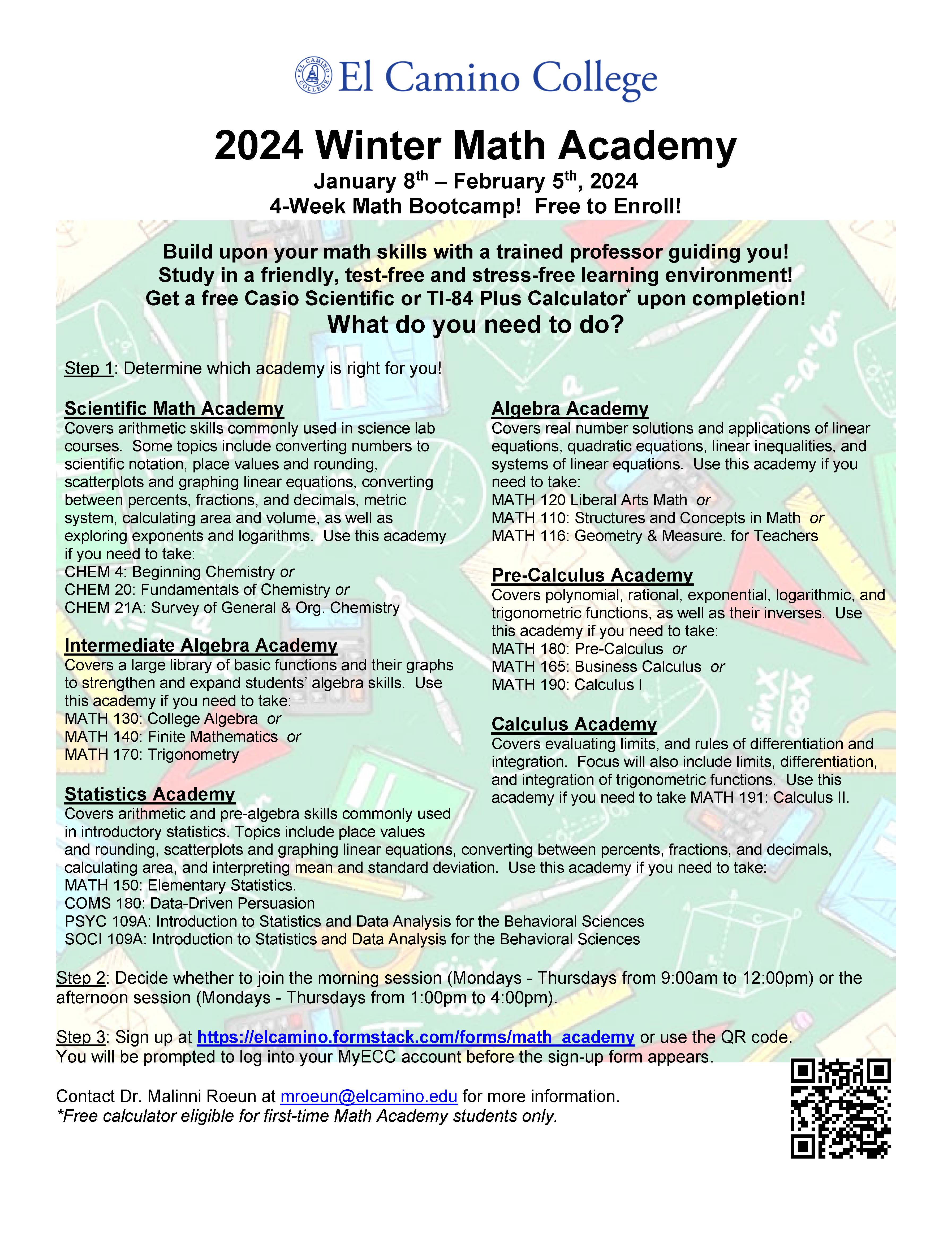 Math Academy Flyer